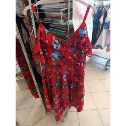robe bretelles rouge épaule...