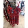 robe bretelles rouge épaule dénudées motifs floraux 40