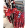 robe bretelles rouge épaule dénudées motifs floraux 40