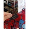 robe bretelles rouge épaule dénudées motifs floraux 40