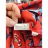 robe bretelles rouge épaule dénudées motifs floraux 40