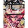 haut d'été sans manches col v motifs floraux-tropicaux colorés taille 42/44