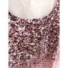 robe rose manches courtes 3XL neuve impression effet strass