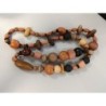 collier en bois vintage