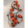 sautoir vintage ethnique orange et brun