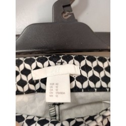 pantalon h&m noir et blanc motif 60' taille 42