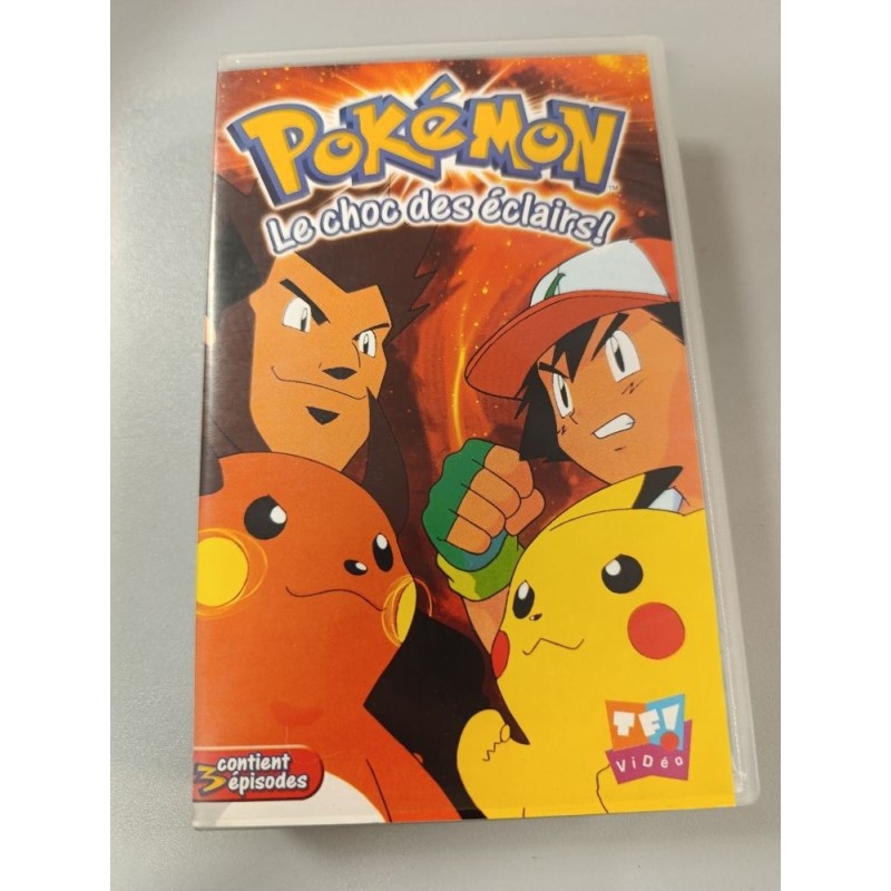 cassette VHS pokemon le choc des éclairs 2000