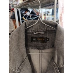 veste en jeans gris strass taille 46 