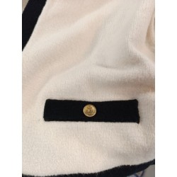 gilet crème et noir chic vintage taille 46/48 blancheporte