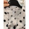 tunique fine manches longues blanches pois noirs blanche porte taille 48