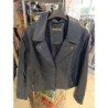 veste cuir simili bleu marine elora taille 46 