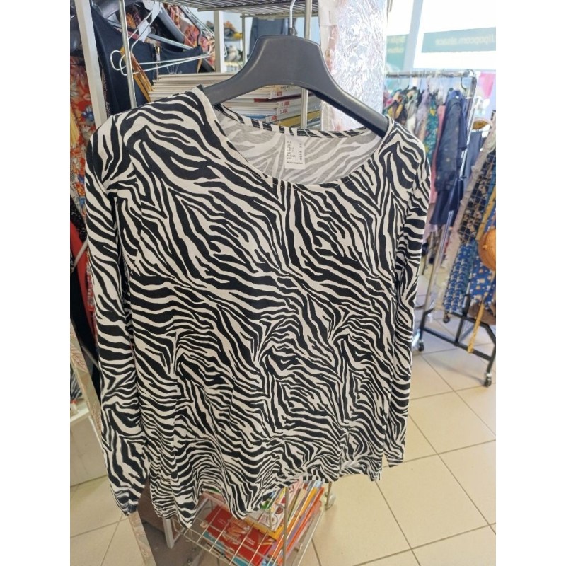 tshirt manches longues zèbre taille 48