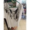tshirt manches courtes gris motif plumes indiennes au col camaieu taille 46