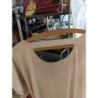 blouse manches courtes beige dessin graphique taille 4