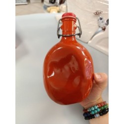 gourde aluminium orange vintage randonnée 1L 