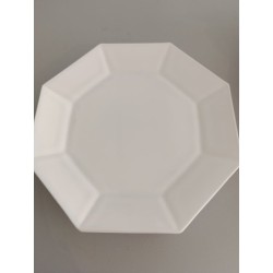 assiette octogonale blanche...