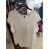 blouses manches courtes blanches tissu ondulé M&S taille L