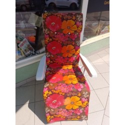 transat vintage fleurs oranges