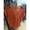 tunique manches courtes mailles fines orange impression ailes dans le dos Elroa taille 2