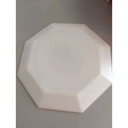 assiette octogonale blanche octime