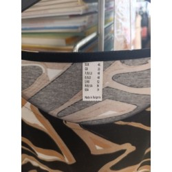 tshirt manches longues motifs lignes en vagues taille 48