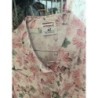 chemisier manches 3/4 style vintage fleurs roses taille 42