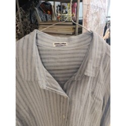 chemisier léger bleu clair fines rayures Levis taille M
