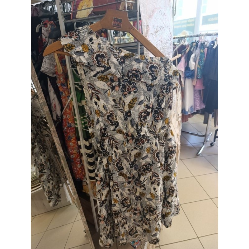robe asymétrique été  motifs tissu floral