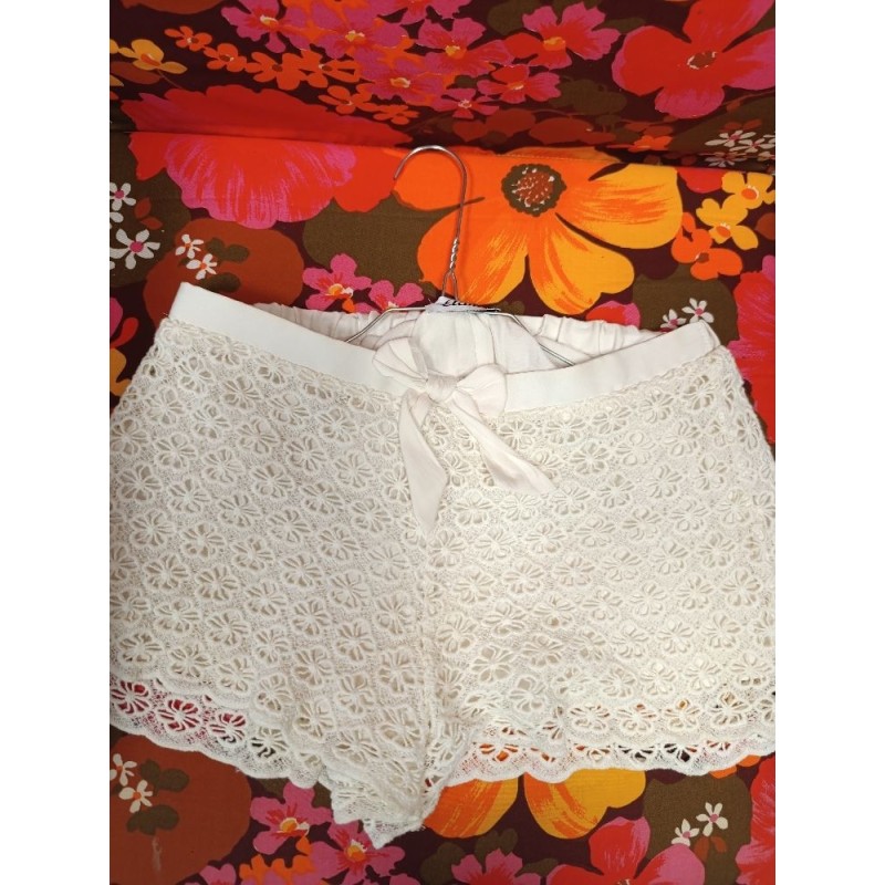 short blanc cassé dentelle etam taille 34/36