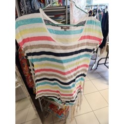 Tshirt à rayures colorées...