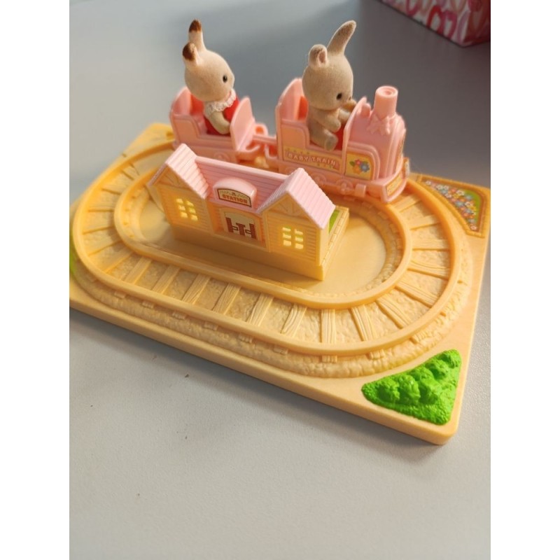 train et petits lapins sylvanians families set 5230