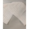 foulard forme écharpe blanc rayures  transparent 