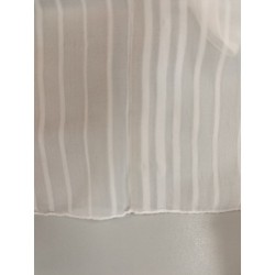 foulard forme écharpe blanc rayures  transparent 