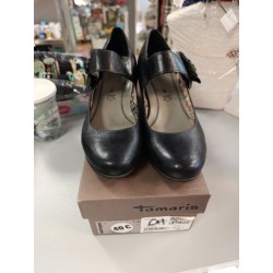 chaussures élégantes noires talon 4.5 cm brides tamaris pointure 37
