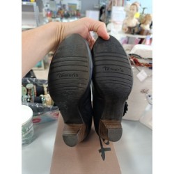 chaussures élégantes noires talon 4.5 cm brides tamaris pointure 37