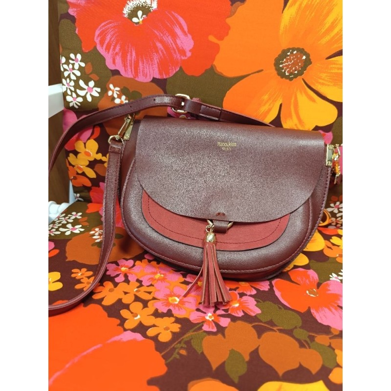 petit sac à main besace bordeaux manoukian