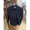chemise bleu marine carreaux dorés sud express taille XS
