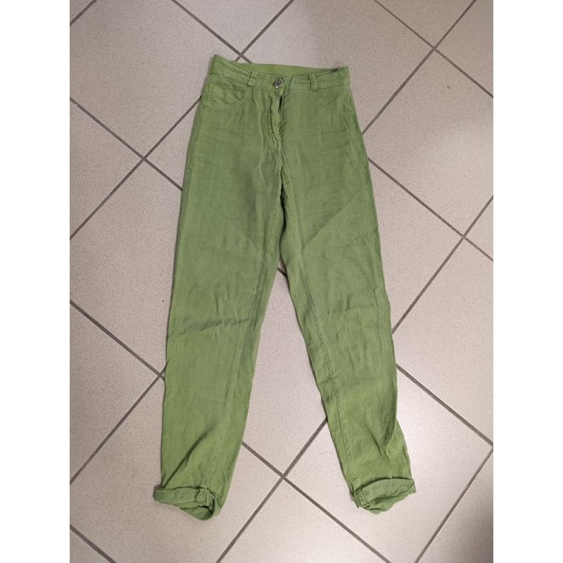 pantalon en lin vert clair east drive italy taille 36