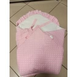 nid d'ange rose pois blanc