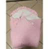 nid d'ange rose pois blanc