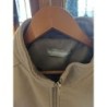 manteau beige mi saison blanche porte col mao taille 44