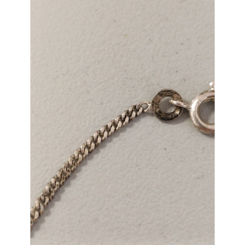 bracelet chainette plaqué argent fermoir fantaisie