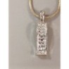collier fantaisie argenté pendentif strass