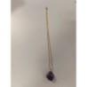 pendentif en charoite et sa chainette
