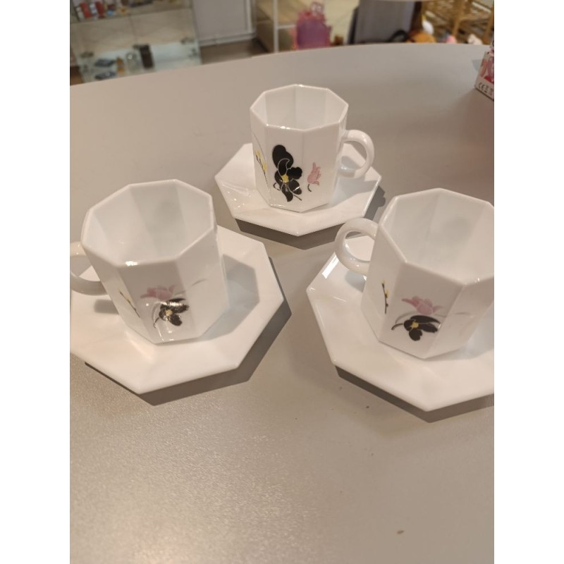 tasse + soucoupe octogonale arcopal anais unité