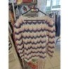 pull col bateau tricoté main macramé pastel grande taille