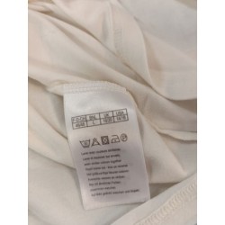 tshirt manches longues blanc bordures fleuris Damart taille 46/48