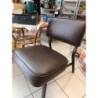 fauteuil vintage marron et noir