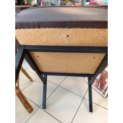 fauteuil vintage marron et noir