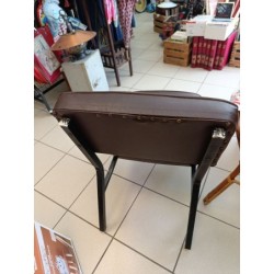 fauteuil vintage marron et noir